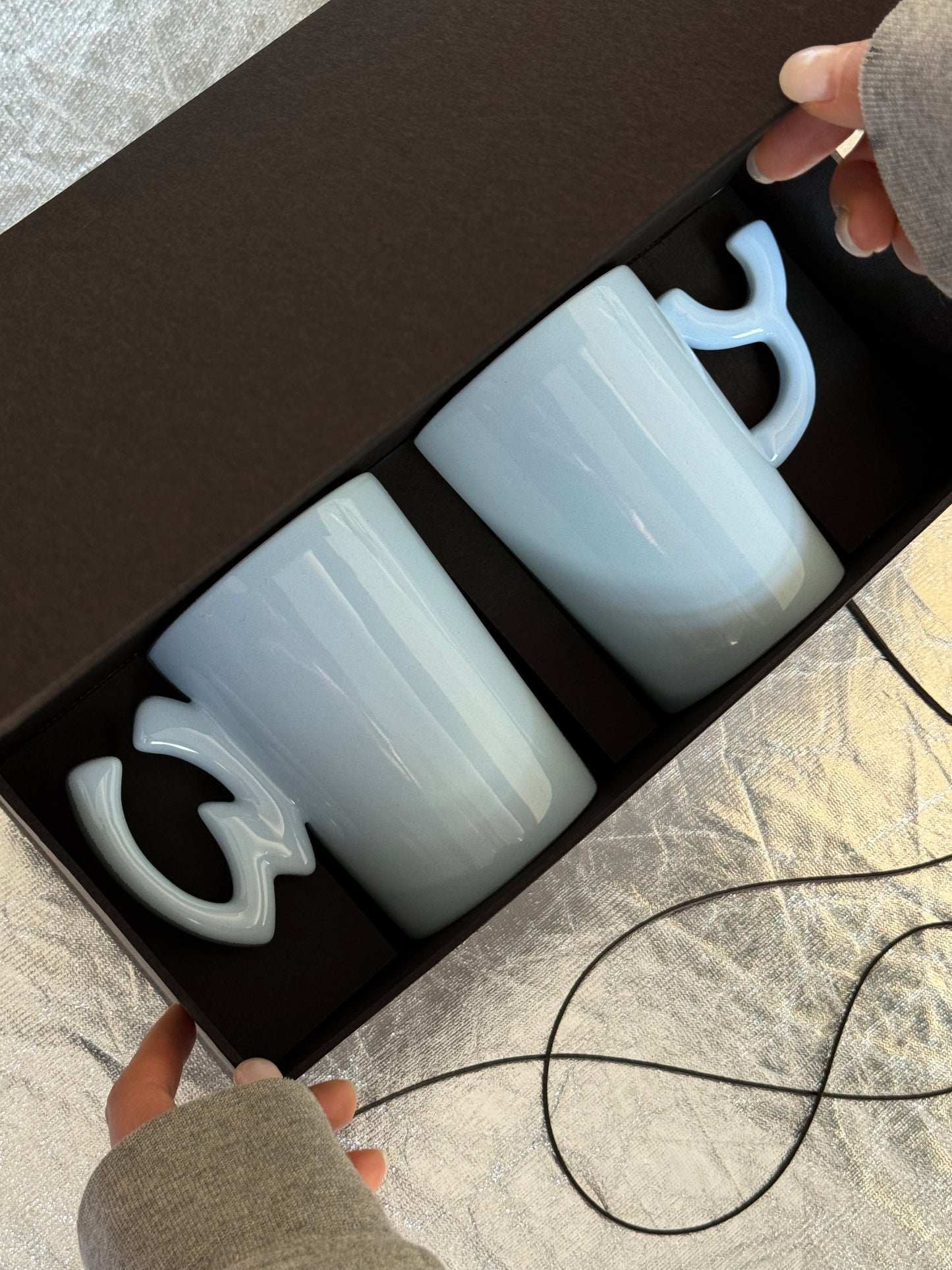 Stan&Co 15 OZ LETTER COUPLE MUG 1.0 BABY BLUE|CERAMIC