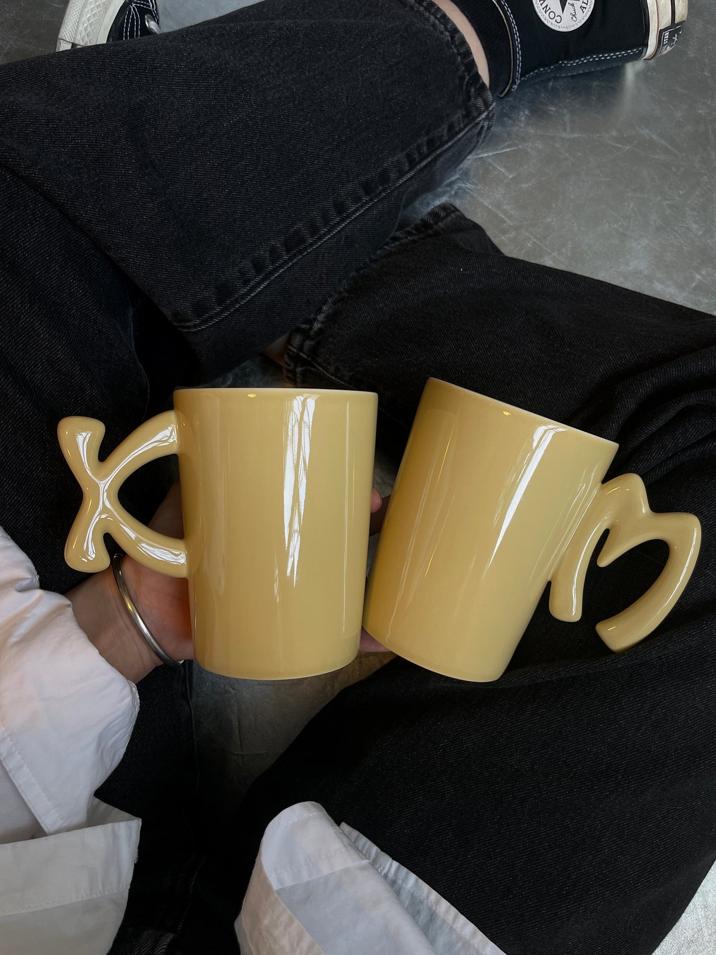 Stan&Co 15 OZ LETTER MUG 1.0 KAKI｜CERAMIC